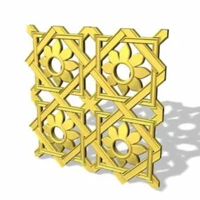 Decorative Carved Window 3d model