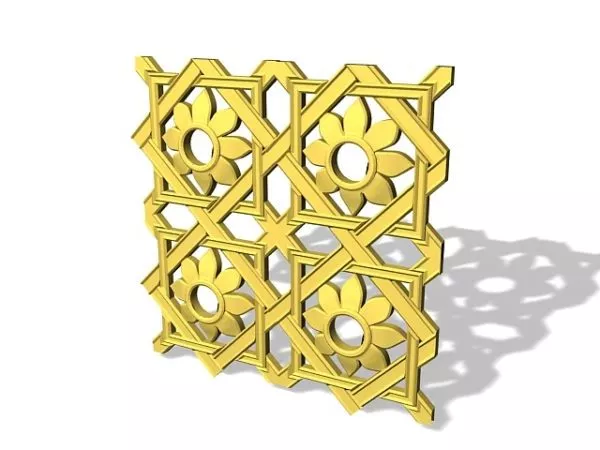 Decorative Carved Window 3d model Decorative Carved Window 3d model