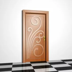Apartment Decorative Wooden Door 3d model