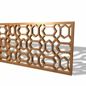 Design Wood Home Lattice Panel 3d model