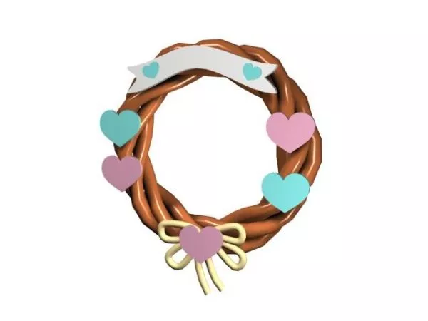 New Year Decorative Wreath 3d model New Year Decorative Wreath 3d model