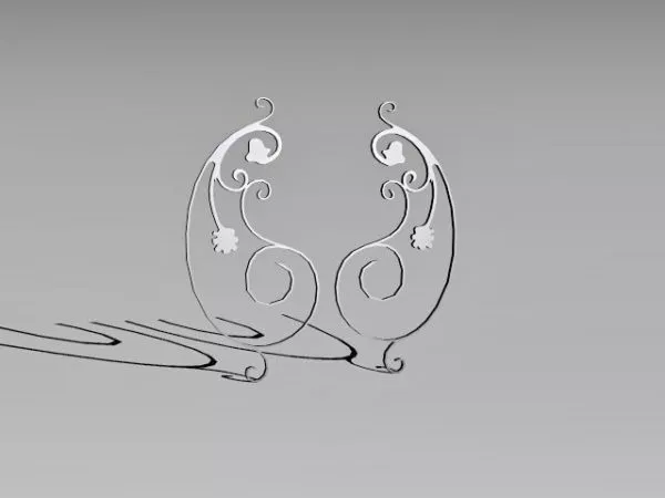 Decorative Home Wrought Iron Rails 3d model Decorative Home Wrought Iron Rails 3d model