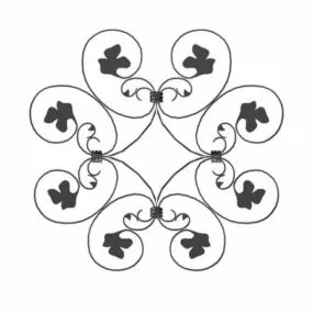 Wrought Iron Pieces Decoration 3d model