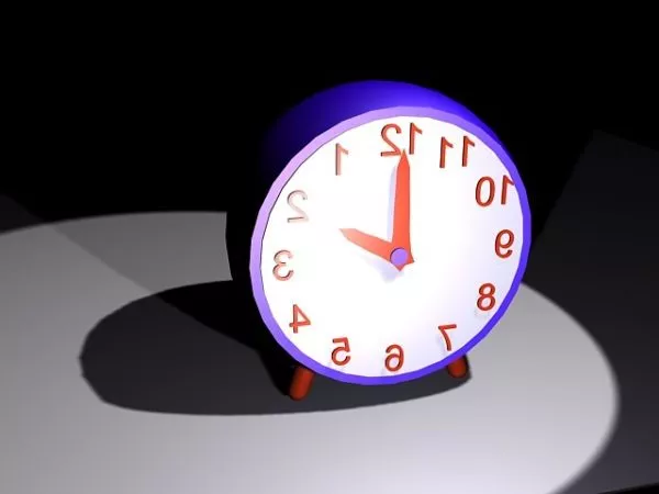Black Table Clock 3d model