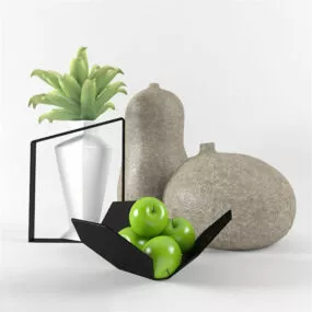 Desk Decorations Indoor Plant 3d model