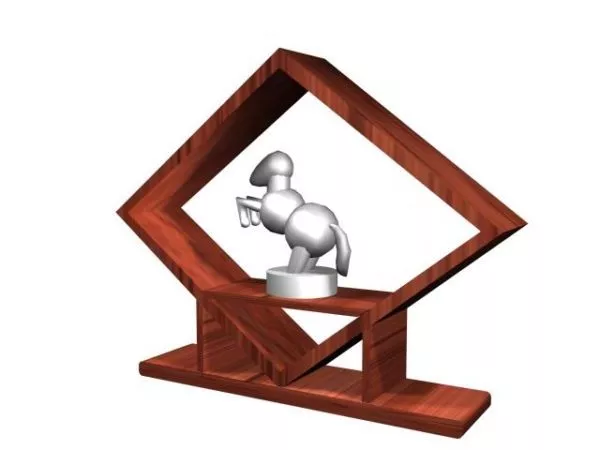 Figurine Flamingo 3d model