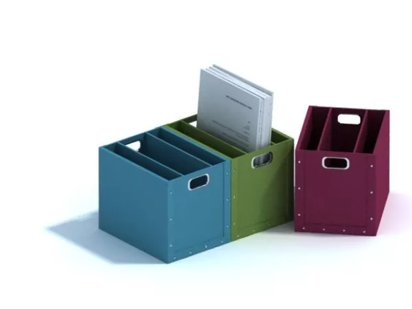 Two Cardboard Boxes Stacked 3d model