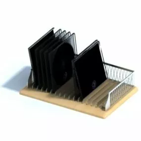 Office Desktop Cd Holder Cd Rack 3d model