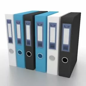 Office Desktop File Folders 3d model
