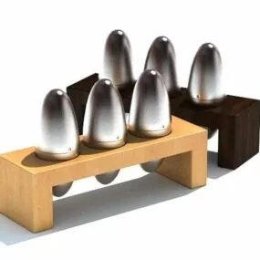 Kitchen Spice Jar On Rack 3d model