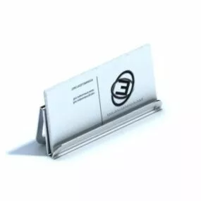 Office Stainless Steel Card Holder 3d model