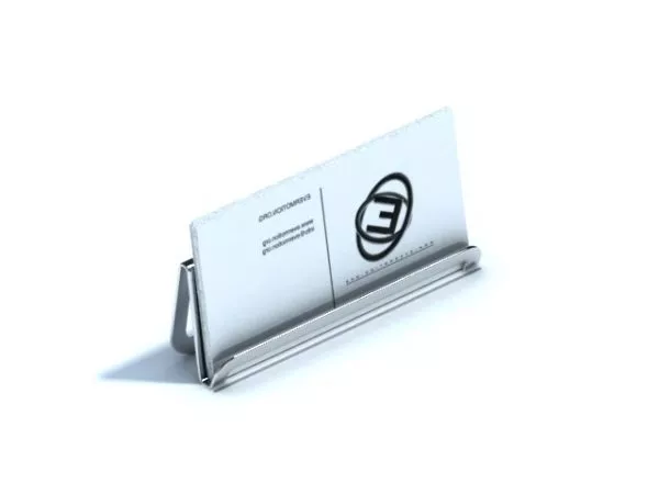 Office Stainless Steel Card Holder 3d model Office Stainless Steel Card Holder 3d model