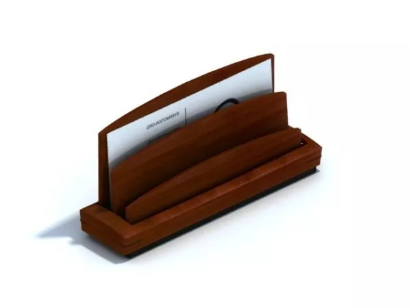 Office Wooden Business Card Holder 3d model Office Wooden Business Card Holder 3d model