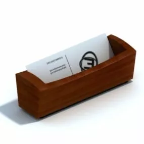 Office Wooden Name Card Holder 3d model