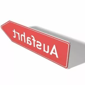 Street Destination Guide Sign 3d model