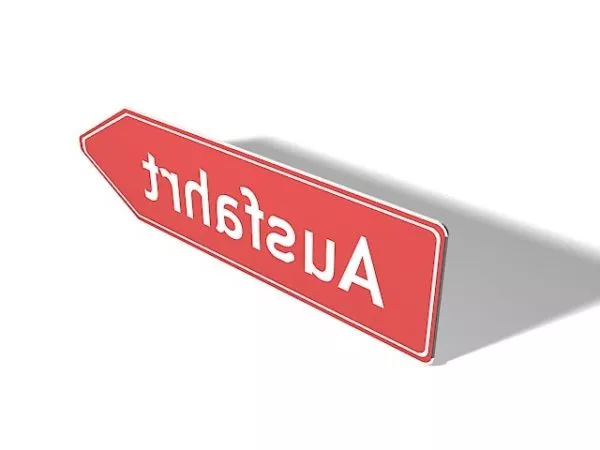 Plastic Warning Sign 3d model