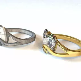 Jewelry Diamond Wedding Ring 3d model
