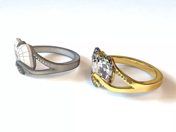 Beautiful Diamonds Set 3d model