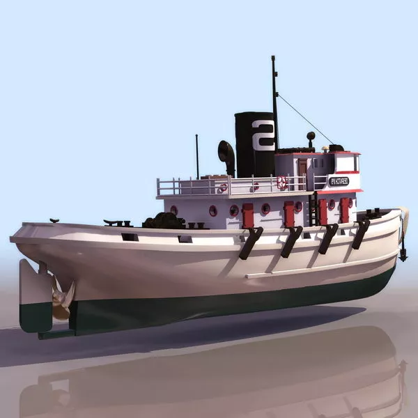 Small Motor Boat 3d model