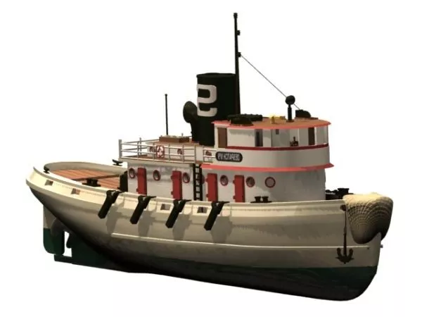 Lowpoly Tugboat 3d model