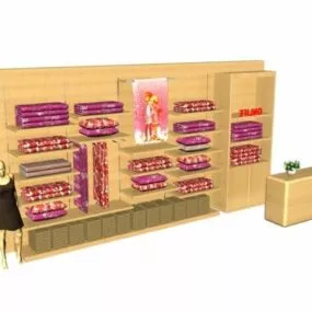 Store Clothing Rack Display 3d model