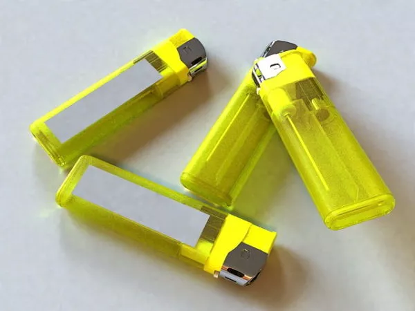Blue Disposable Lighter 3d model