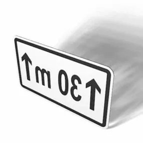 Street Distance Road Sign 3d model