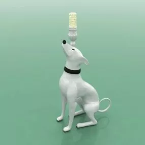 Dog Sculpt Candlestick 3d model