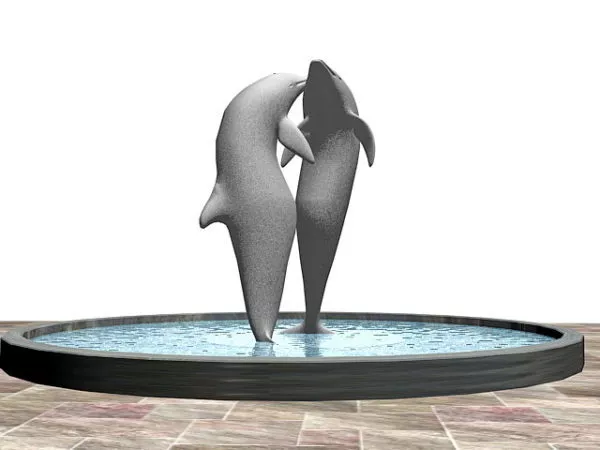 Dolphin Shape Fountain 3d model Dolphin Shape Fountain 3d model