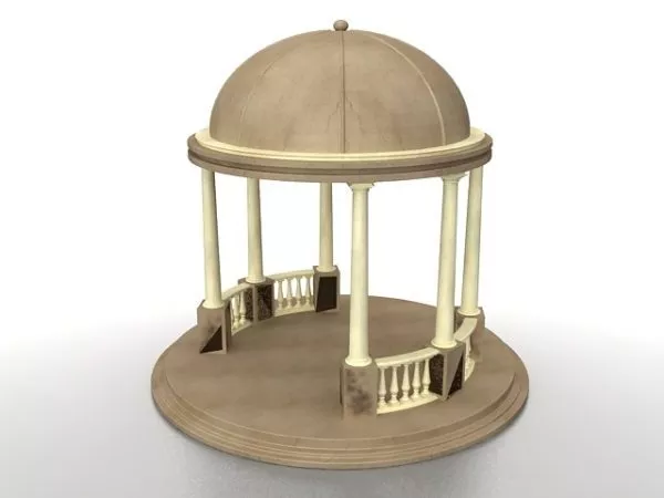 Vintage Chinese Garden Pavilion 3d model