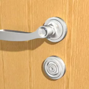 Metal Door Handle With Lock Sets 3d model