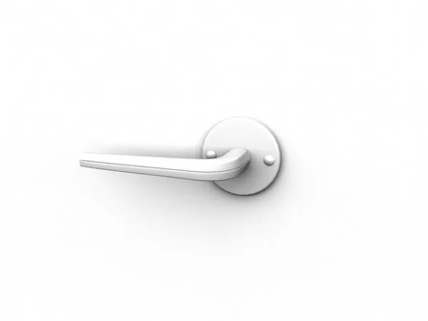 Home Door Handle With Rosette 3d model Home Door Handle With Rosette 3d model