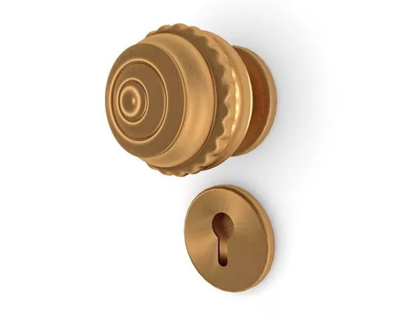 Vintage Door Knob And Lock 3d model Vintage Door Knob And Lock 3d model