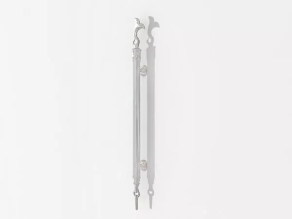 Handle With Round Key, Inox Lock 3d model