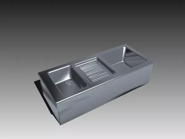 Kitchen Sink Design With Double Bowl 3d model Kitchen Sink Design With Double Bowl 3d model