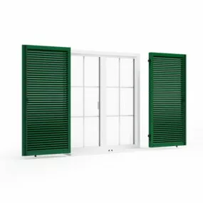 Furniture Double Casement Window 3d model