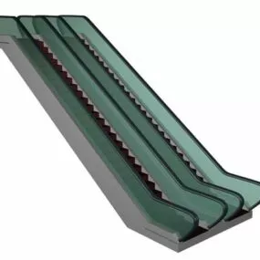 Double Escalator Design 3d model