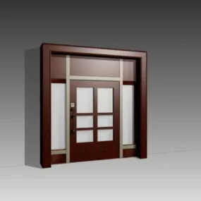 Home Furniture Double Glazed Door 3d model