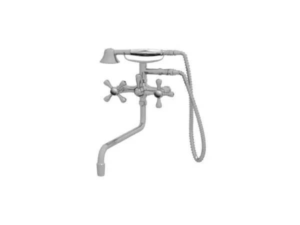 Old Brass Faucet 3d model