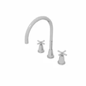 Kitchen Double Handle Water Tap 3d model