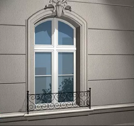 Double Hung Sash Window Wedge Lintel 3d model Double Hung Sash Window Wedge Lintel 3d model