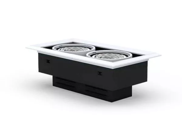 Housing Double Recessed Lights 3d model Housing Double Recessed Lights 3d model