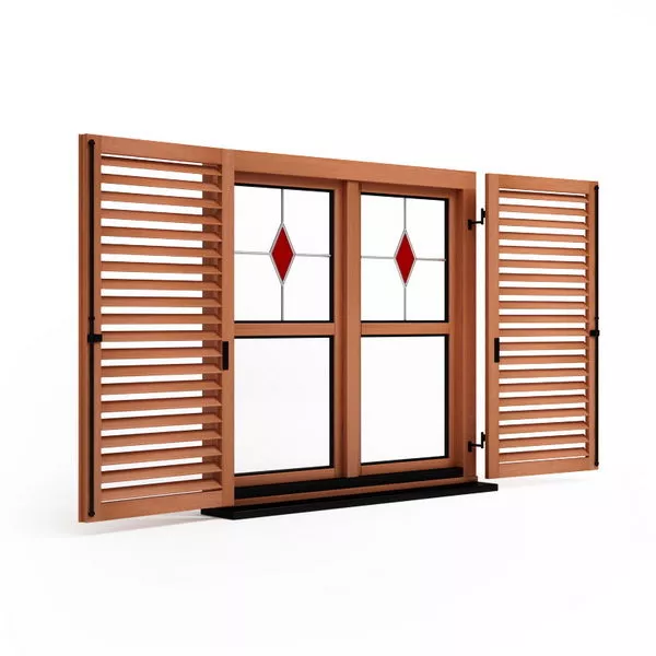Old Timber Window Furniture 3d model Old Timber Window Furniture 3d model