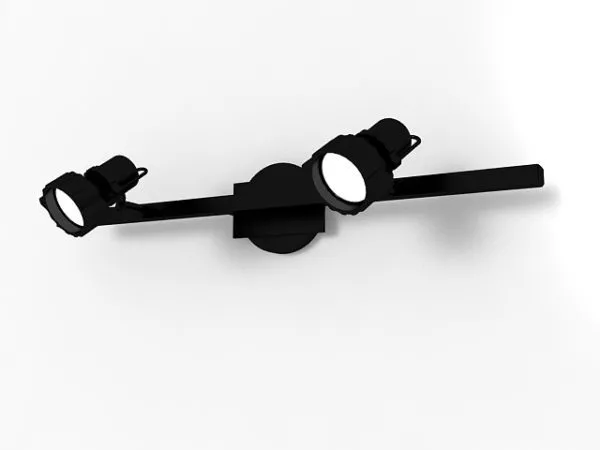 Double Wall Mount Spot Light 3d model Double Wall Mount Spot Light 3d model