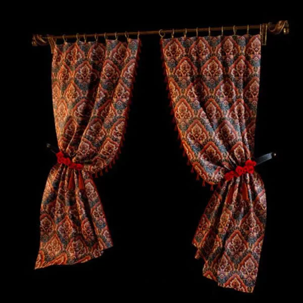 Drapery Window Curtain Fabric 3d model Drapery Window Curtain Fabric 3d model