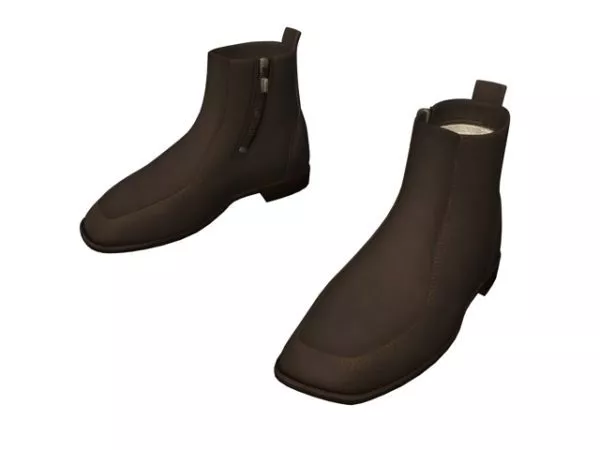 Brown Leather Boot 3d model