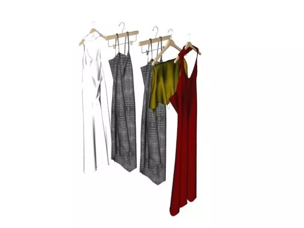 Dresses Hanger 3d model Dresses Hanger 3d model