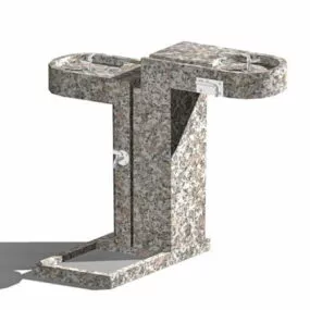 Landscape Drinking Fountain 3d model
