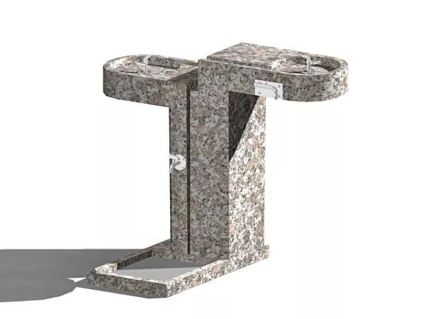 Fountain With Statue 3d model