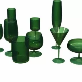 Drinking Glasses Set 3d model